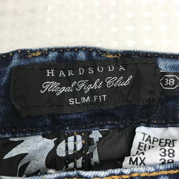 HARDSODA MENS SLIM FIT JEANS SIZE 38/31 - Picture 6 of 8